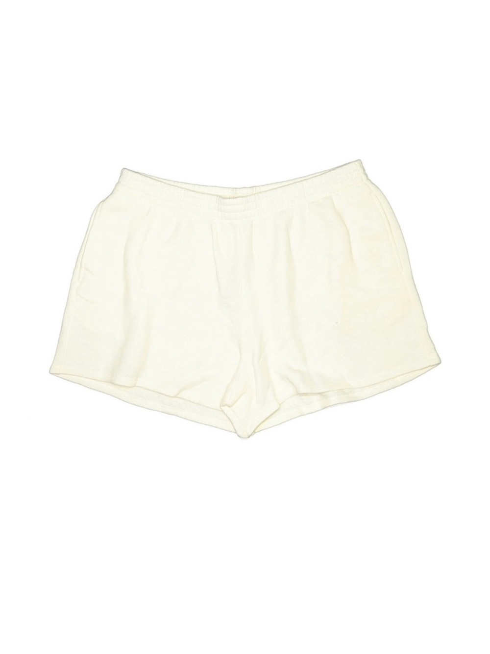 J.Crew XL White Cream Pull On Cotton Shorts NWT Casual Summer Lounge - Picture 1 of 4